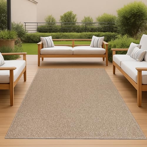 Teppich-Traum In- & Outdoor groß Balkon Terrasse Wohnzimmer pflegeleicht wetterfest robust strapazierfähig Flechtoptik Beige 200 x 280 cm Teppich-Traum In- & Outdoor groß Balkon Terrasse Wohnzimmer pflegeleicht wetterfest robust strapazierfähig Flechtoptik Beige 200 x 280 cm