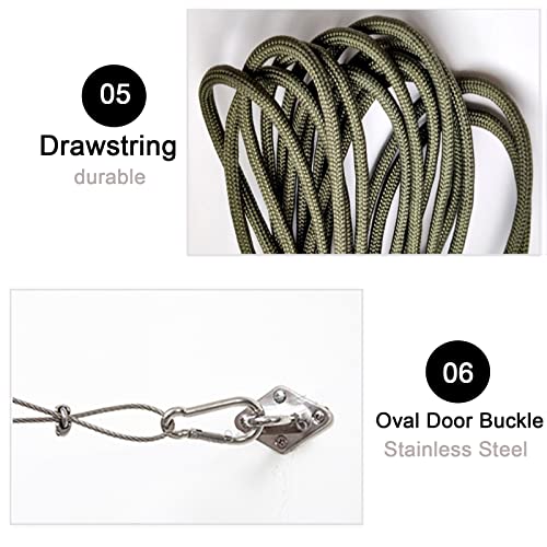 Voile d'ombrage extérieur balcon jardin bâche maille 1,7x6m