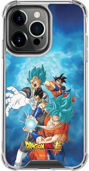 Skinit Clear Phone Case Compatible with iPhone 15 Pro Max - Officially Licensed Dragon Ball Super Goku Vegeta Super Ball Design