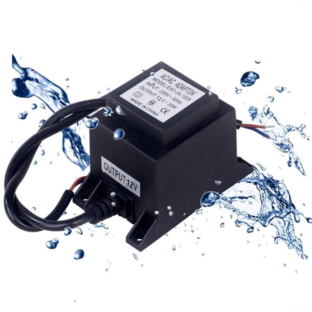 LED Transformer 12V Power Supply AC/AC, for Outdoor Power Supply Transformer IP67, With Short Circuit, Overload, Temperature for PROTECTION, For LED Lighting(20W)