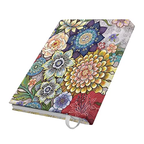 Hinthetall Boho Floral 1 Pack Stretchable Book Sleeve Cover for Paperbacks Hardcover Textbooks up to 9 x 11, Office Supplies Washable and Reusable School Supply for Students 2 51Lf7jz0dnL