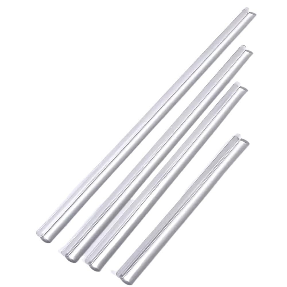 Bacchette da laboratorio Aste di drenaggio in vetro da 100 pezzi, asta agitazione diametro 6 7 8 mm, attrezzatura laboratorio ad alto contenuto borosilicato Testa rotonda trasparente(7X350mm)