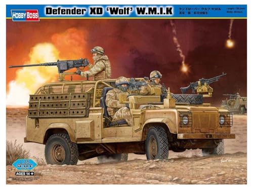 Hobbyboss 1:35 Scale Land Rover Wolf WMIK Model Kit (Grey), Small