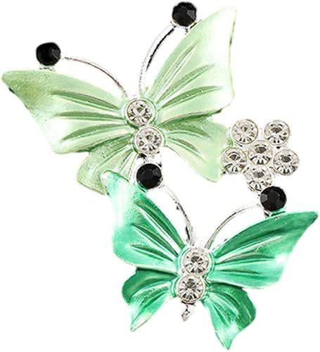 Ambientadores de automóvil con clips de ventilación para mujer, lindos clips de ventilación de doble mariposa con diamantes de imitación, clip de