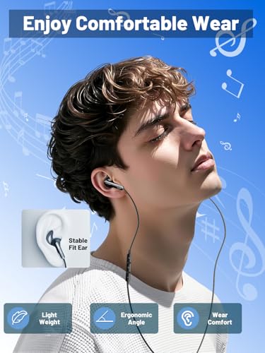USB C Headphones for iPhone 16/15 for Samsung Galaxy S25/S24/S23 Ultra Wired Earphones with Stereo Microphone, Volume Control in Ear USB C Wired Earbuds for Samsung Galaxy S22 S21/ Pixel 9 8
