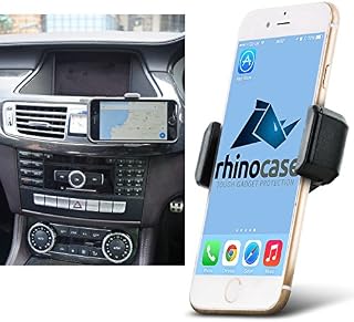 Rhino Gadget Universal in Car Air Vent Mount Holder for Apple iPhone 12 11 X XR XS Max 8 7 6S 6 Plus SE 5S 5C Samsung Galaxy S21 S20 Edge Note LG G7 HTC Google Pixel Huawei P20 OnePlus Sony Xperia - Black