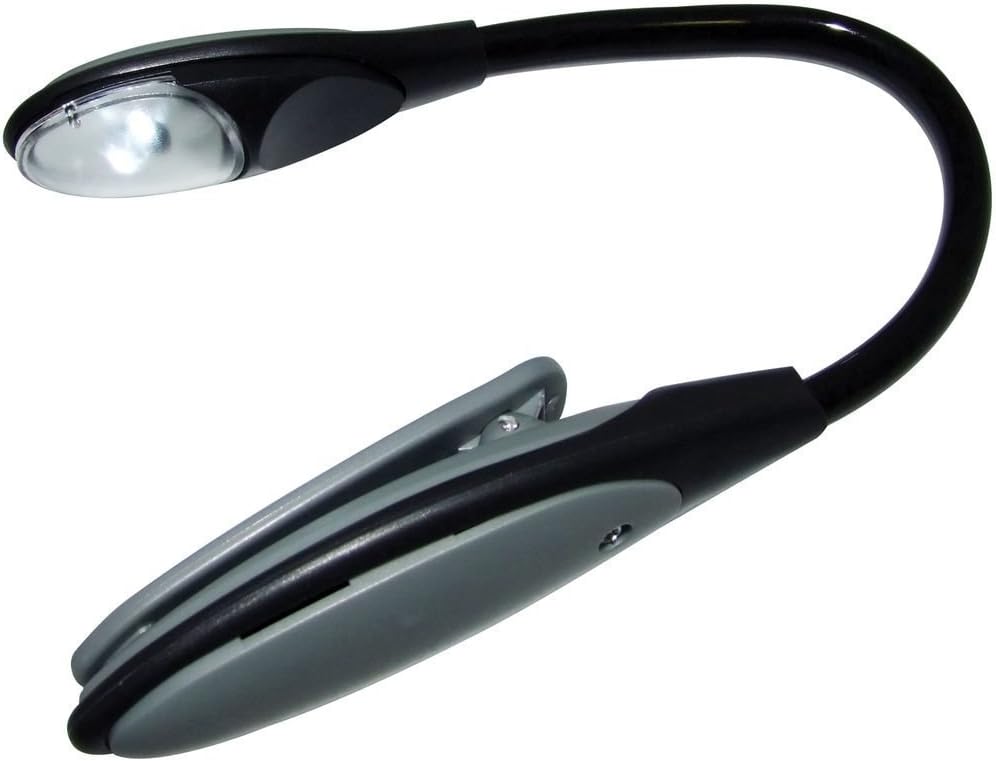 EVALUEMARTยฎ Flexible Battery Powered Super Bright LED Clip-on Clamp Style Reading Book Night Light Lamp
