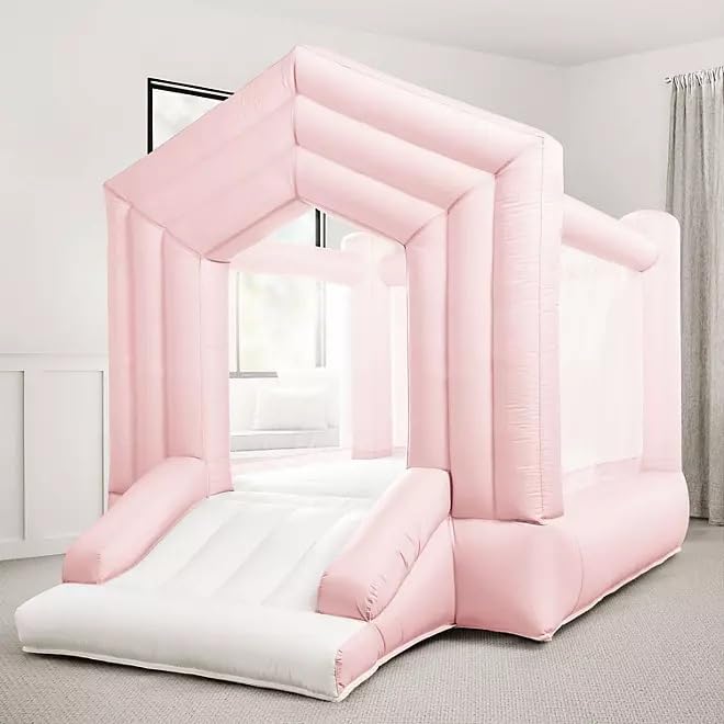 Indoor/Outdoor Bounce House Gender Reveal Birthday Party (Light Pink)