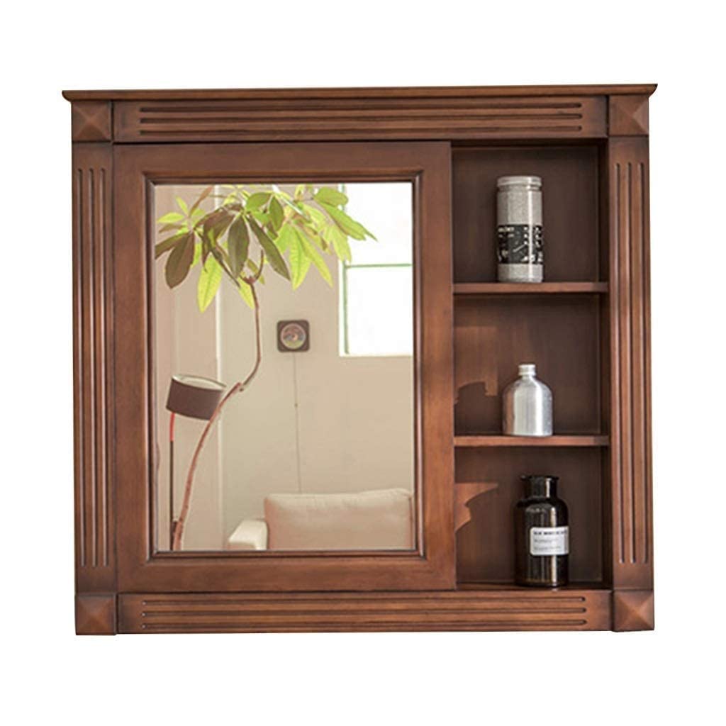 FGXHHS Wall-Mounted Mirror Cabinet, Hanging Bathroom Storage with Adjustable Shelf, Wooden Medicine Cabinet Door, Stylish nizer for Space-Saving