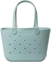 Simple Modern Getaway Large Waterproof Beach Tote Bag with Zipper Pocket | EVA Travel Bag for Pool, Boat, Groceries - Sea Glass Sage