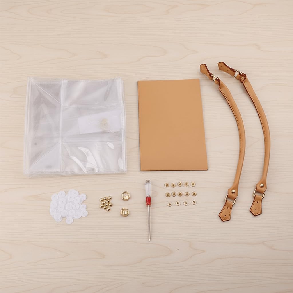 Clear PVC DIY Tote Bag Making Kit | Upcycle Gift Bag into Designer Handbag | Complete Craft Set for Beginners, Mother's Day
