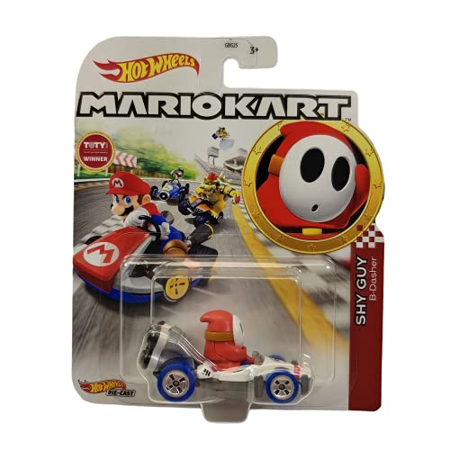 Vehículo a escala 1:64 Hot Wheels Mario Kart Shy Guy miniatura 1