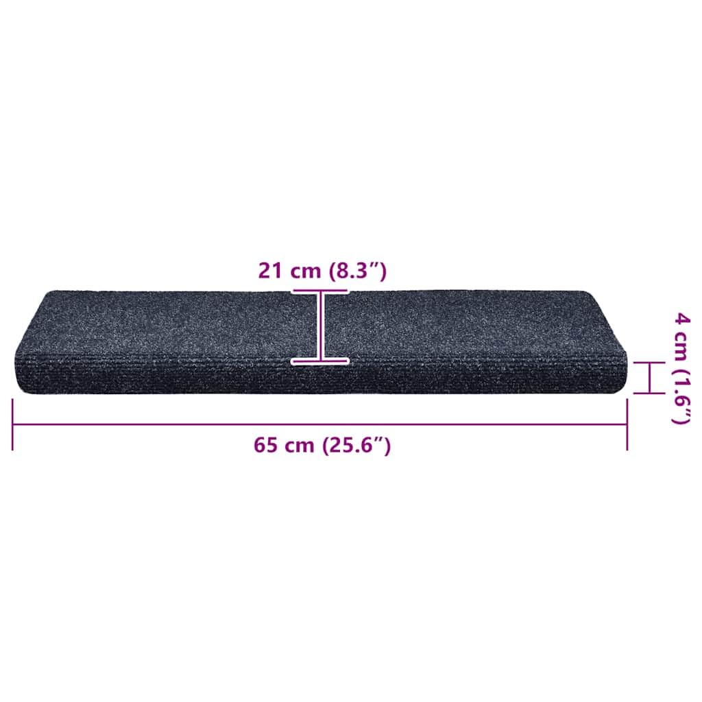 Selbstklebende Stufenmatten 30 Stück Blau 65x21x4 cm rutschfeste Treppenauflage für Flur Eingangsbereich Treppenschutz langlebig und pflegeleicht
