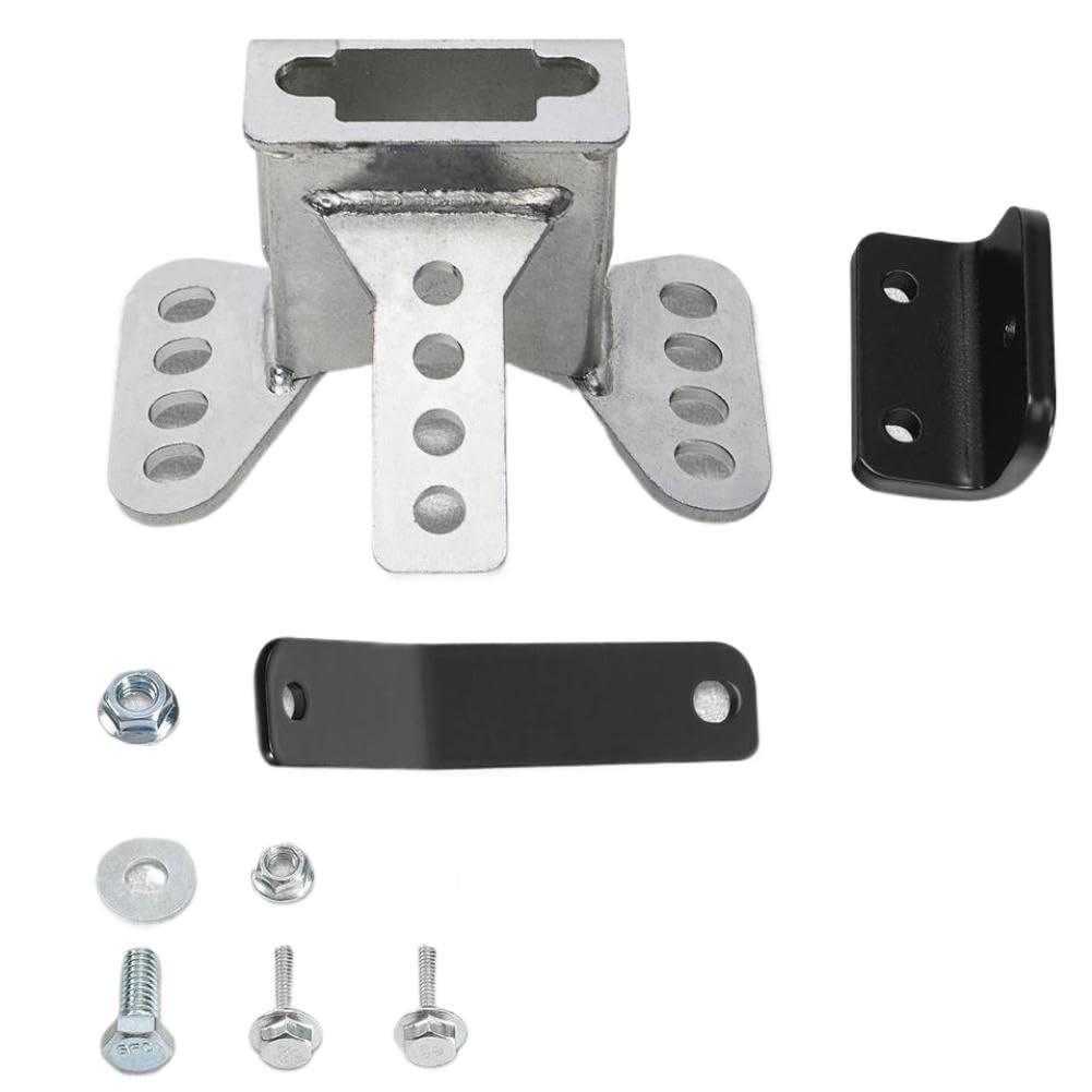 Motorcycle Adjustable Driver Rider Seat Backrest Pad Mounting Hardware Kit Compatible with Touring CVO Road King Electra Street(Chrome)