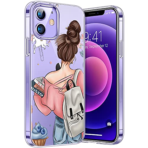 iPhone12 用 ケース iPhone12Pro 用 ケース 6.1インチスマホケース TPU バンパー クリアケース クリア耐衝撃 すり傷防止 ワイヤレスMagSafe 充電対応 アイフォン 透明薄型 黄変防止 指紋防止 花柄ケース