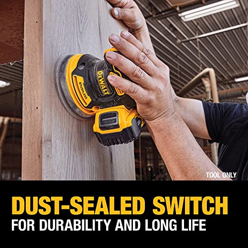 DEWALT Lixadeira Rotorbital de 5 Pol. (127mm) a Bateria 20V MAX* XR Ion-Litio 220V Sem bateria e sem