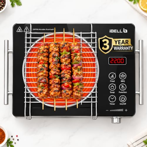 iBELL CROWN 22 Infrared Cooktop 2200W Black - Image 2