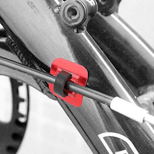 4 Pcs Bike C Clips Housing Hose Guide Clamps, Bike Brake Cable Tube Guide Shifter Adapter Bicycle Frame C Buckle For Brake Derailleur Shift Cables(Red) #TOP5