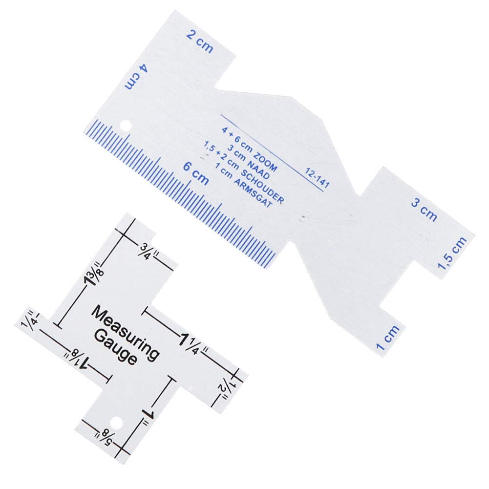 4 stuks randsteekslot en naaimeter, 4 stuks 3/4 mm doe-het