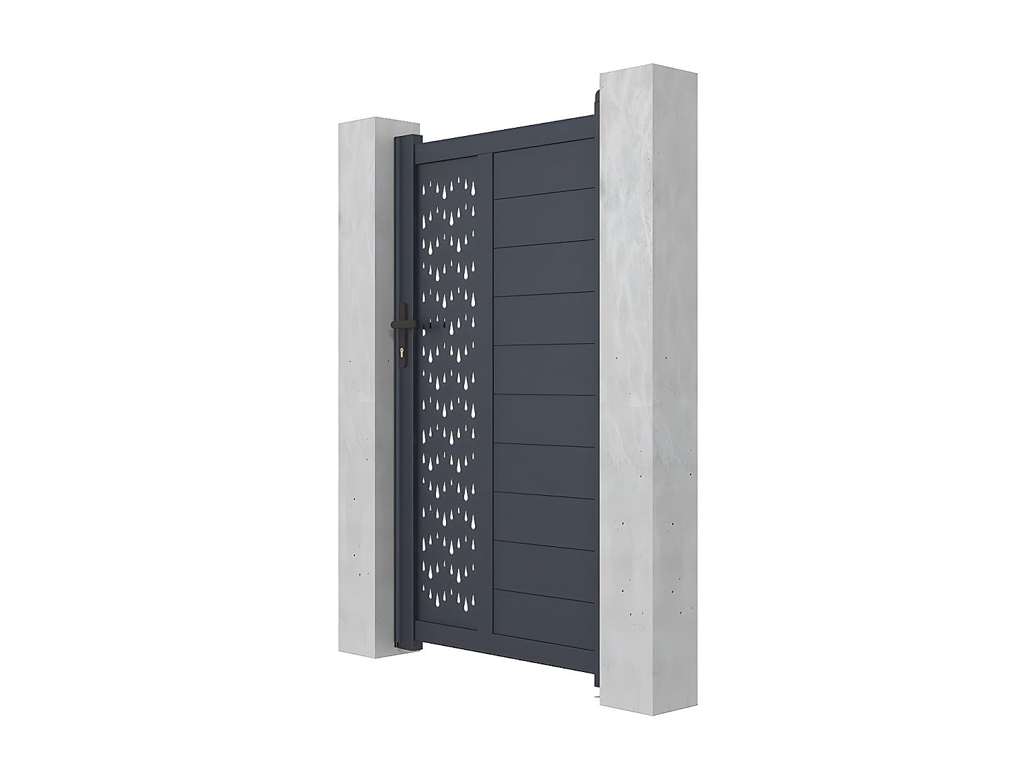 Venta-unica - PortÛn de aluminio Ancho 103 x Alt. 181 cm antracita GREGOR