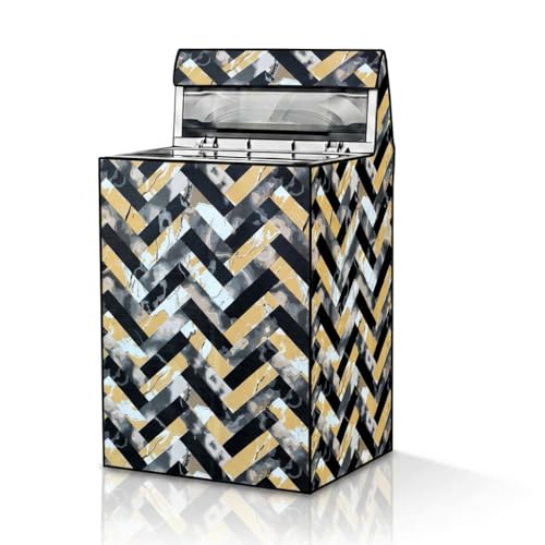 Image of Star Weaves Top Load Fully Automatic Washing Machine Cover for 6 kg, 6.5 kg, 7kg & 7.5 kg (Printed) | Waterproof & Dustproof Polyester Fabric with Zipper | Protection Cover | 59 x 59 x 86 cm