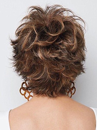 Voltage Avg Cap Wig Color SS29/20 SHADED STRAWBERRY BLONDE - Raquel Welch Wigs Short Textured Layers Wispy Bangs Synthetic Women's Memory Capless Flared Neckline