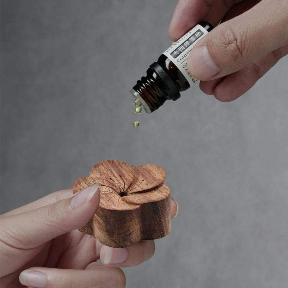 Brown Walnut Essential Oil Diffuser Fragrance Diffused Sleep Aid Aromatherapy, Flower Shaped Essential Oil Diffuser, Diffuser for Stress Relief Diffusers Aromatherapy, Aromatherapy Diffusers