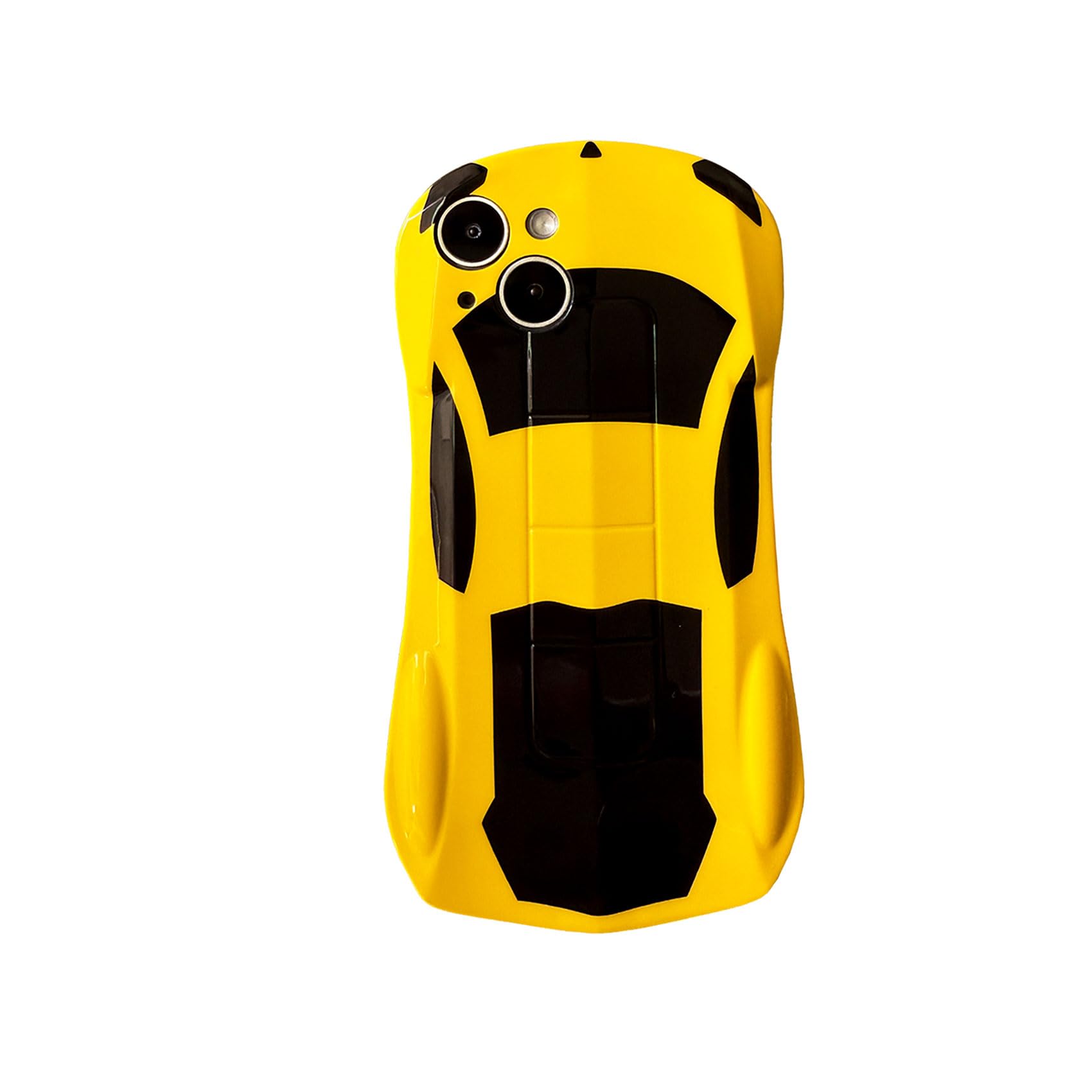 Sepvaptfx Case for iPhone 14 for Teen Boys Girls, 3D Race Sport Car Design iPhone14 Phone Cover Kids, Cute Cool Sturdy Soft iPhone 14 Cover (Yellow Car)
