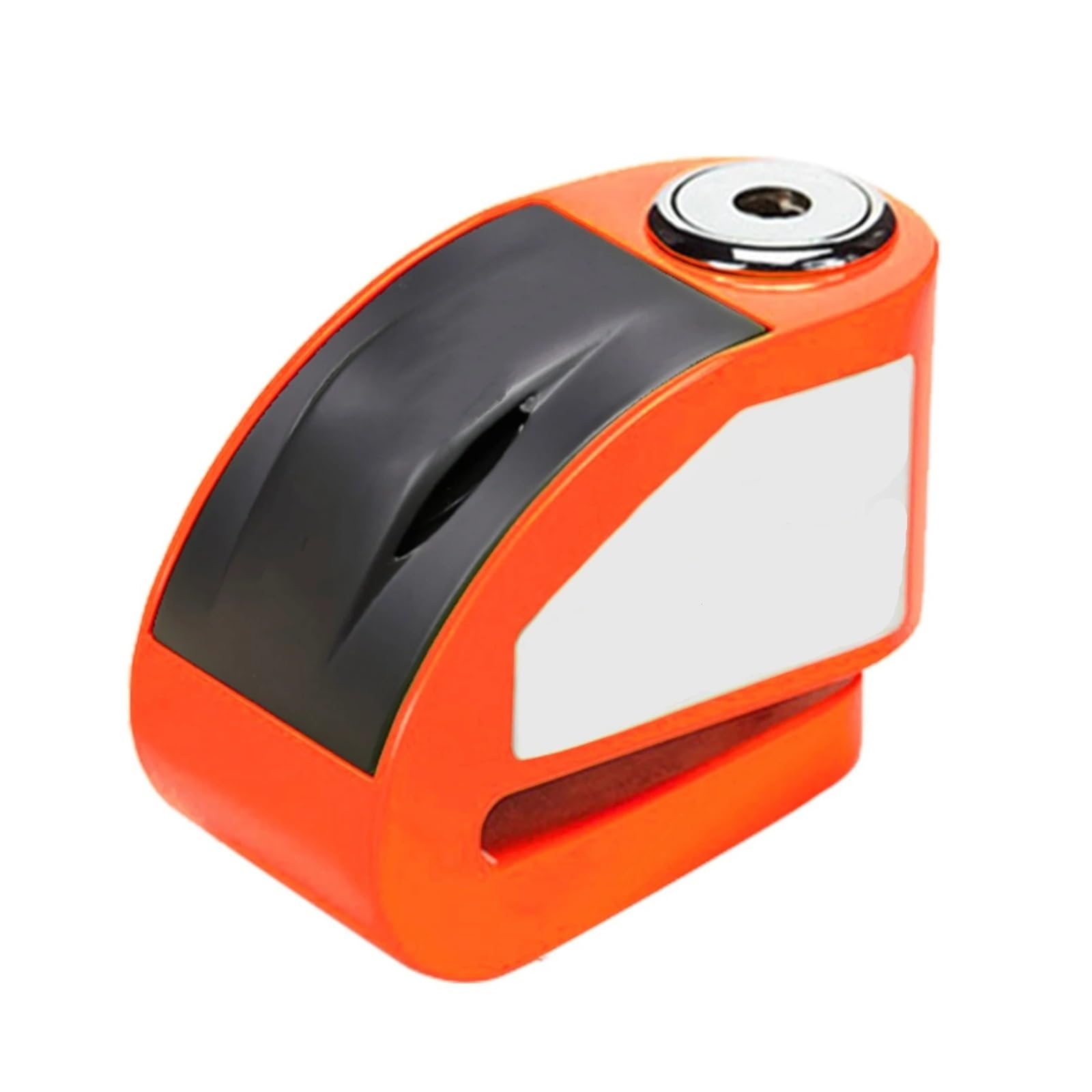 Puayqbvy Fluorescence Orange Handlebar Lock Alarm Disc Lock 120Db 6Mm Pin Waterproof Anti-Theft With 2 Keys & Reminder Cable