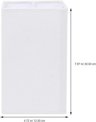 Miniatura 2 de Balacoo Pantalla de lámpara de lino blanco, pantalla rectangular de tela, pantalla de tela, lámparas de araña de lino, pantallas de lámpara de mesa,