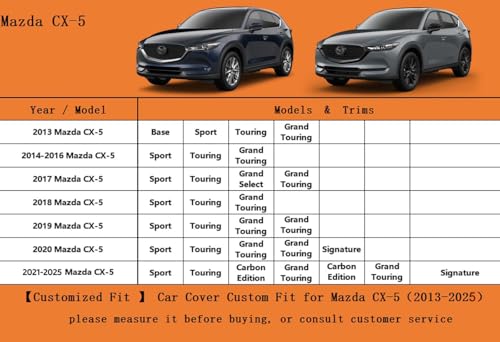 Image of Kayme 6 Layers SUV Car Cover Custom Fit for Mazda CX-5 CX5 CX50 CX-50(2012-2025) Waterproof All Weather for Automobiles, Outdoor Full Cover Rain Sun UV Protection.Silver