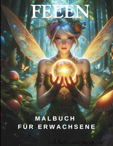 FEEN MALBUCH FÜR ERWACHSENE: Elegante Illustrationen in Graustufen für entspannende kreative Momente