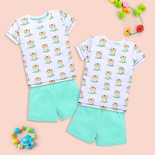 Image of LuvLap Baby Boys Regular Fit 100% Cotton Half Sleeves Boys T-Shirts and & Shorts Set Pack of 3