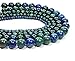 Jaipur Gems Mart AAA Natur 1 Strang Azurit Edelstein Perlen für Schmuckherstellung | 8 mm Azurit Runde Perlen | Azurit Plain runde lose Perlen | 15" Strand | Armband Halskette, die Kugel-Korn