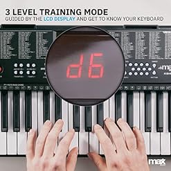 Max KB4 Kit complet clavier électronique débutant avec support pour piano, banc de clavier rembourré et casque audio… - Les Beatles, Paul McCartney, John Lennon, RIngo Starr, George Harrison Max KB4 Kit complet clavier électronique débutant avec support pour piano, banc de clavier rembourré et casque audio… – Image 6