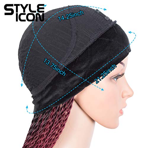 Style Icon Headband Braided Wig 37” Long Twist Wig Machine Made Glueless Headband Wig For Black Women (37 Inch, Tt1B/118) #TOP5