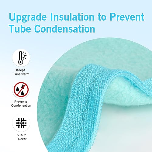 Image of IKSTAR CPAP Hose Cover 6ft [Upgrade]- Full Zippered Insulator Wrap Prevent Rainouts - CPAP Tube Cover Compatible with All Tubing -100% Skin Safe Quality - Soft Fabric Wrap No More Condensation