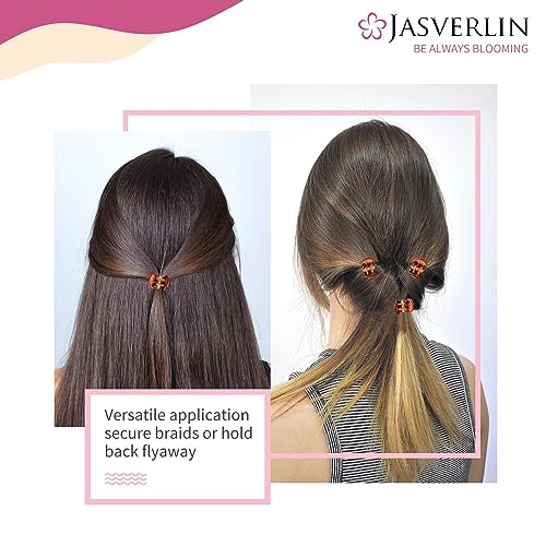 JASVERLIN Small Hair Clips Claw for Thin Fine Hair Strong Grip Pain-Free Mini Tiny Clip 90s Accessories for Women Girls Kids Styling 50 pcs (Brown) - Image 4
