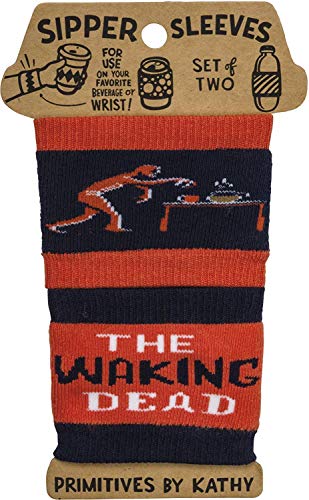 Primitives by Kathy - To-Go Coffee Cup Reusable Knit Insulator Sleeves Walking Dead 2 Pack