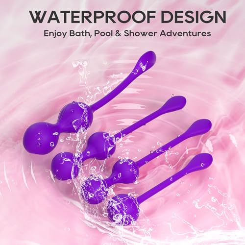 Liebeskugeln Mit Fernbedienung Für Unterwegs 4 Größen Vibro Ei Für Frauen Aus Silikon Mit 9 Vibrationsmodi Für Beckenbodentraining Und Effektive Stärkung Der Vaginalmuskulatur LZYLWC (Lila)