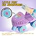 SULIFEEL Kids Adjustable Quad Roller Skates,Toddler Beginner Roller Skates for Gilrs and Boys Age 2-5 Years Old Mermaid Purple