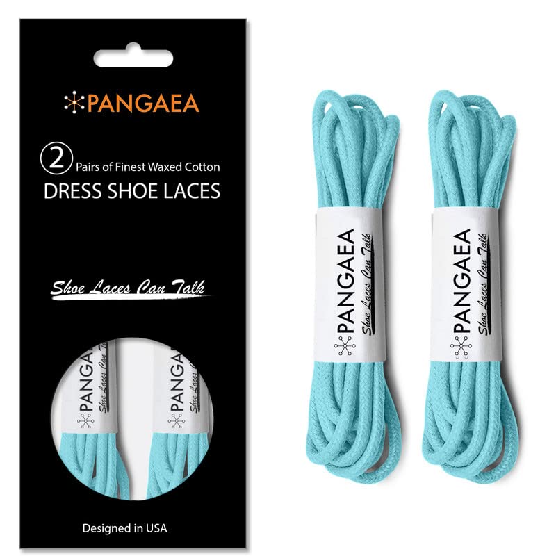 Image of [4 Laces] 2-Pair Pack Waxed Round Oxford Shoe Laces for Dress Shoes Chukka 3 /32Inch Thin