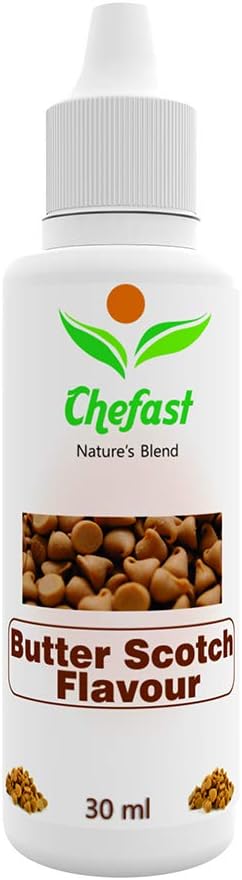 Chefast Butter Scotch Flavour Baking Essence for Cake, Ice-Cream, Chocolates, Milkshakes- 30ML ( Use 2-3 Drops Essence for 250 Grm Cake)