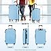 BEIBYE 2045 Zwillingsrollen 3tlg. Reisekoffer Koffer Kofferset Trolleys Hartschale in 20 Farben (Glacial Blue)