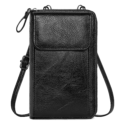 Image of KUKOO Small Crossbody Bags for Women PU Leather Cell Phone Purse Wallet with Credit Card Slots