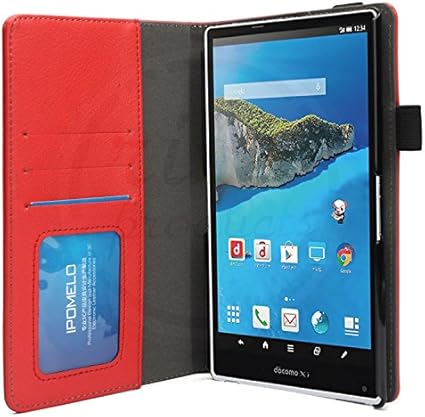 Amazon 3点セット 防指紋フィルム1枚タッチペン1本付 Docomo Aquos Pad Sh 06f カバー ケース 画面四隅を覆わないpcケース内蔵型 最適なスタンド角度調整 カードポケット タッチペンホルダー クローズドバンド付 Docomo Aquos Pad Sh 06f専用良質puレザーケース