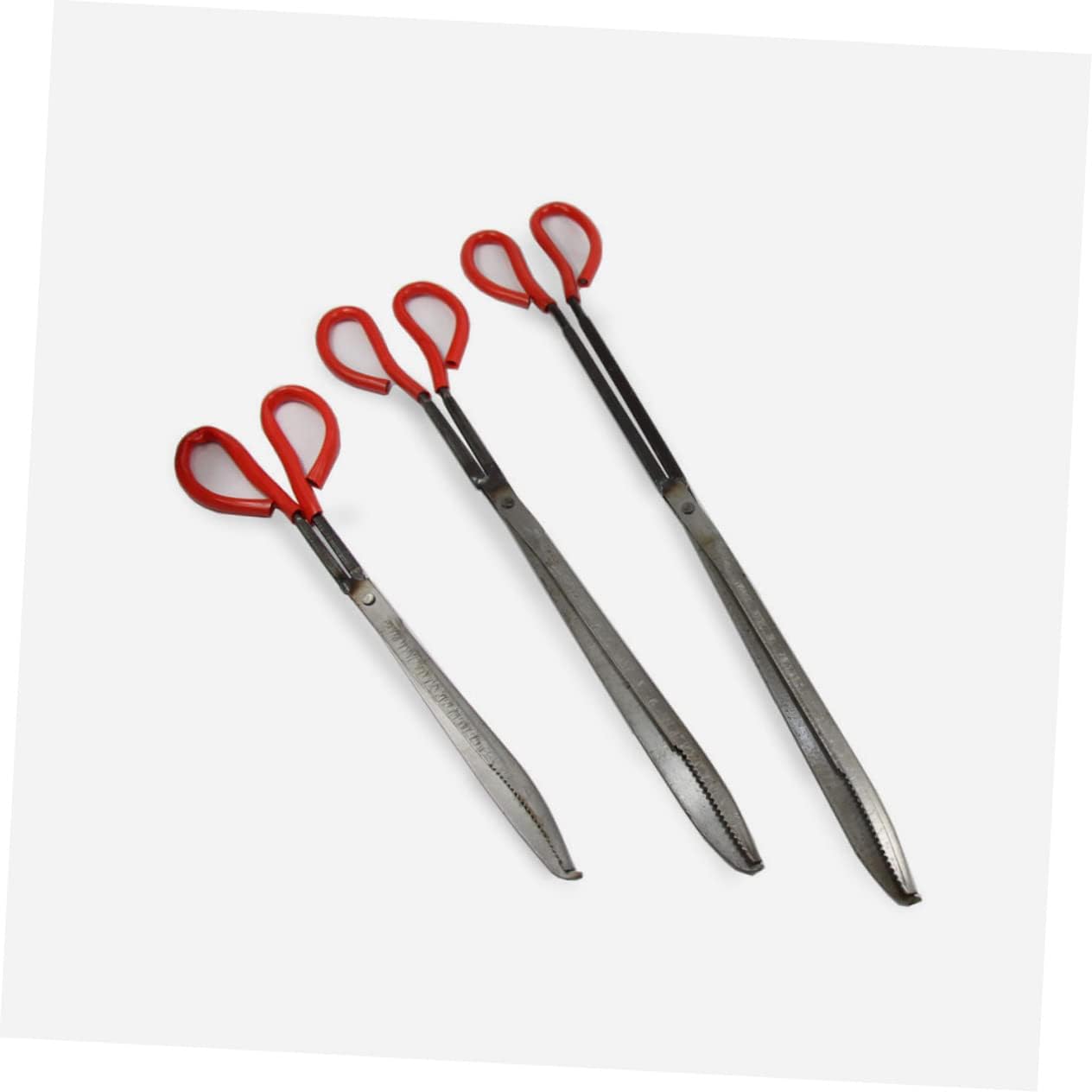 UKCOCO Slip Metal Crab Clip with Grooved Tip Portable Loach and Eel Tong for Fishing and Garbage Pickup Iron and Abs Construction Non Skid Handle Multi Use Seafood and Trash Gripper Tool
