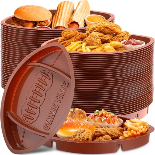 Wiwiqing 48 Pcs Football Serving Trays, Large...