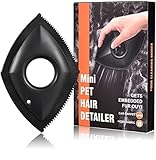 Tierhaarentferner für Couch-/Auto-Pflege, Hundehaare/Katzenhaar Entfernen, Fellentfernungs-Bürste für Profi-Autopfleger und Haus-Reiniger für Heimtextilien, Möbel Teppich, Bettwäsche etc. (Schwarz)