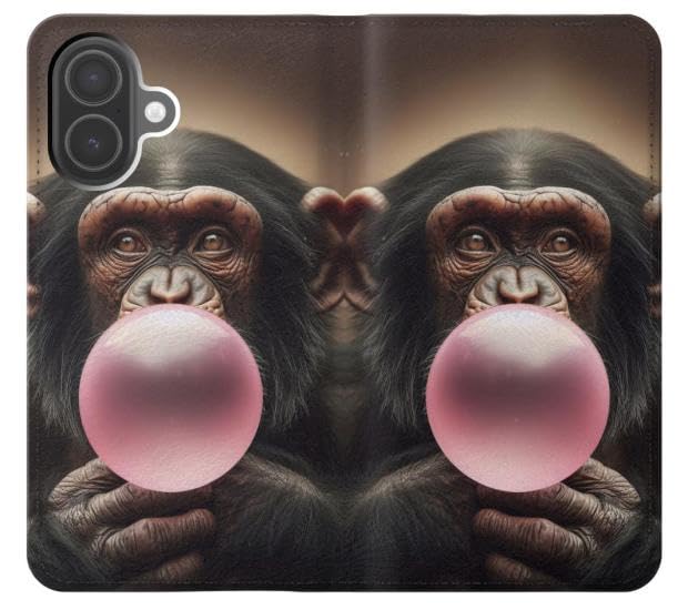 Chimpanzee Housse iPhone 17 Cuir Flip Idéale pour Sorties et Bureau - 3